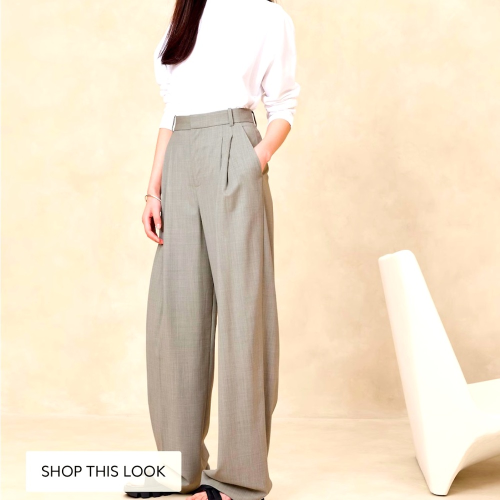 Siena wide leg Italian wool pants